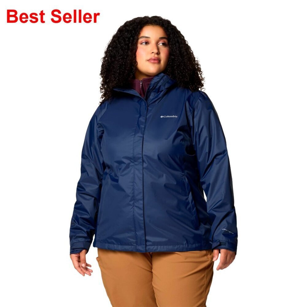 Waterproof Nylon Rain Jacket with Adjustable Hood and Packable Design